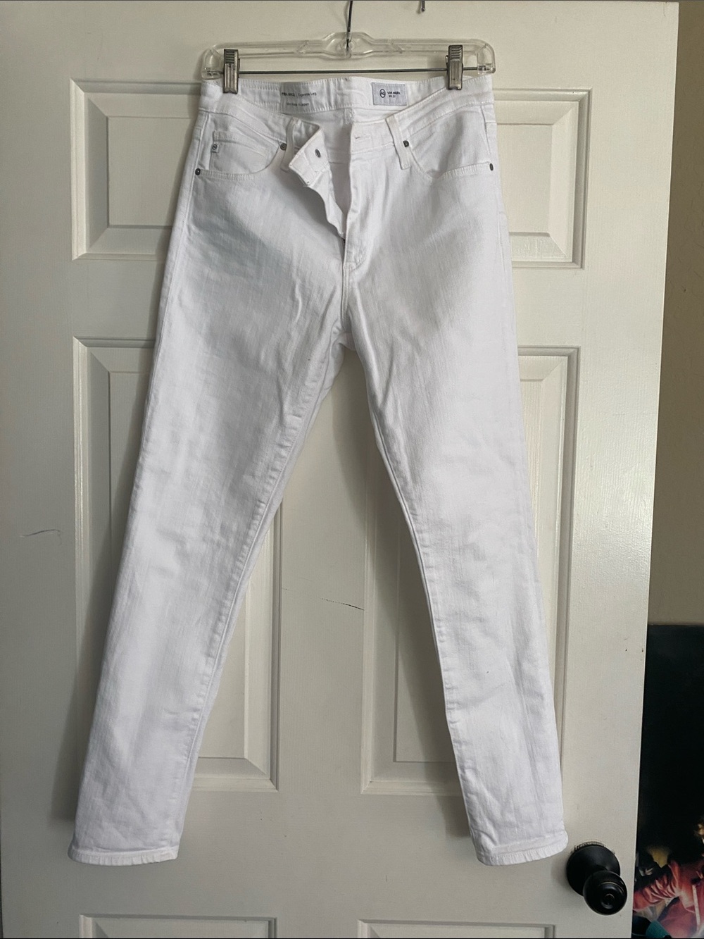 AG Adriano Goldschmied Women’s Straight Leg Jeans in White